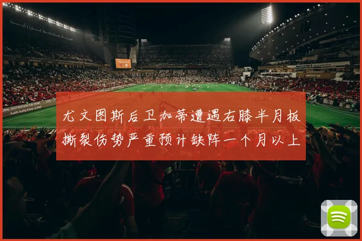 尤文图斯后卫加蒂遭遇右膝半月板撕裂伤势严重预计缺阵一个月以上